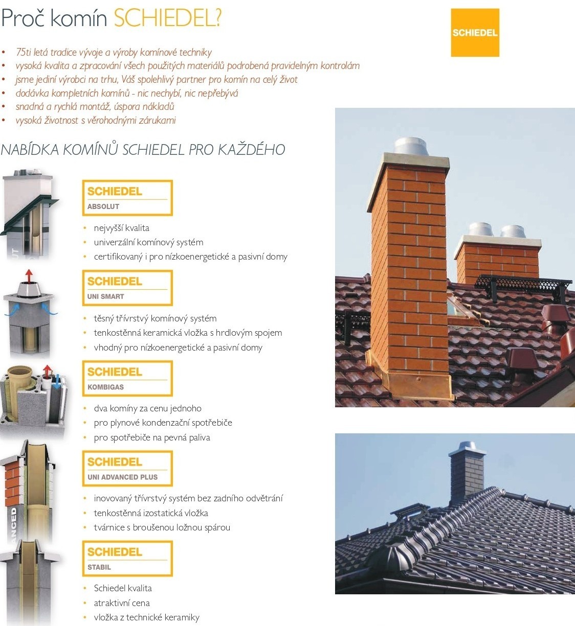 komíny Schiedel katalog 